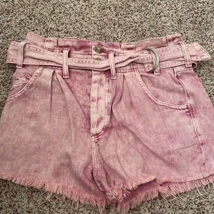 Free People “We the free” pink jean shorts